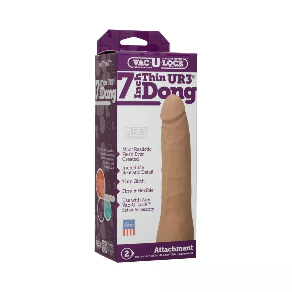 vac-u-lock-7-inch-thin-dong-ultraskyn-brown Vac-U-Lock 7 Inch Thin Dong ULTRASKYN Brown