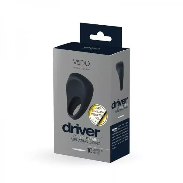 vedo-driver-rechargeable-vibrating-c-ring-black Vedo Driver Rechargeable Vibrating C-ring Black
