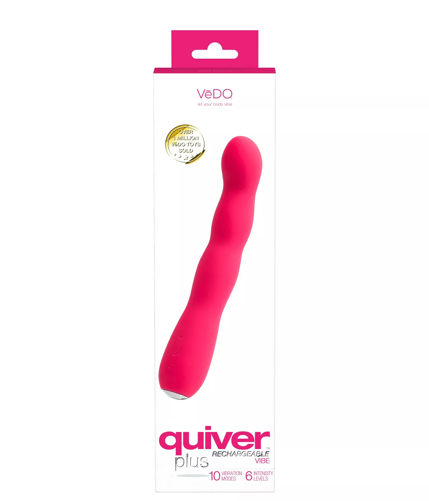 vedo-quiver-plus-rechargeable-g-spot-vibe-pink VeDO Quiver Plus Rechargeable G-Spot Vibe - Pink