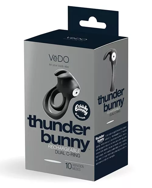 vedo-thunder-bunny-dual-ring-rechargeable-black-pearl Vedo Thunder Bunny Dual Ring Rechargeable Black Pearl