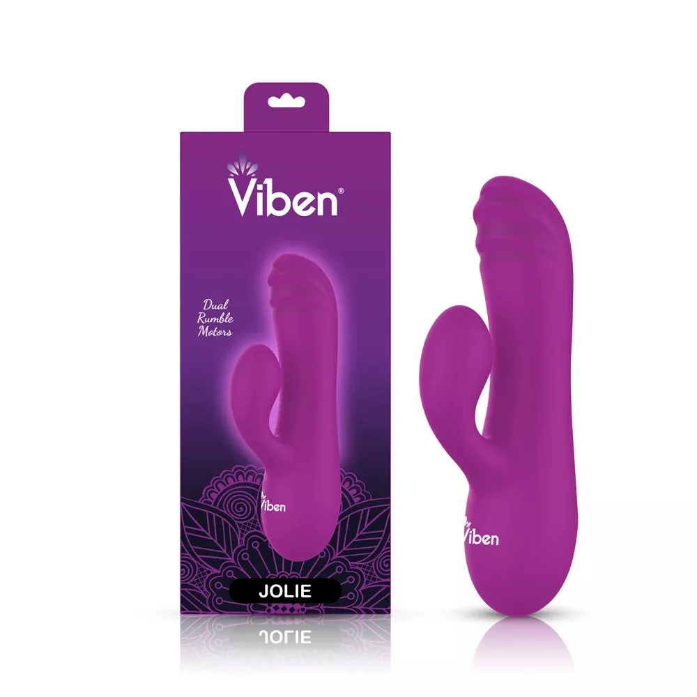 viben-jolie-mini-rabbit-vibe-with-pleasure-ridges-berry Viben Jolie Mini Rabbit Vibe with Pleasure Ridges - Berry