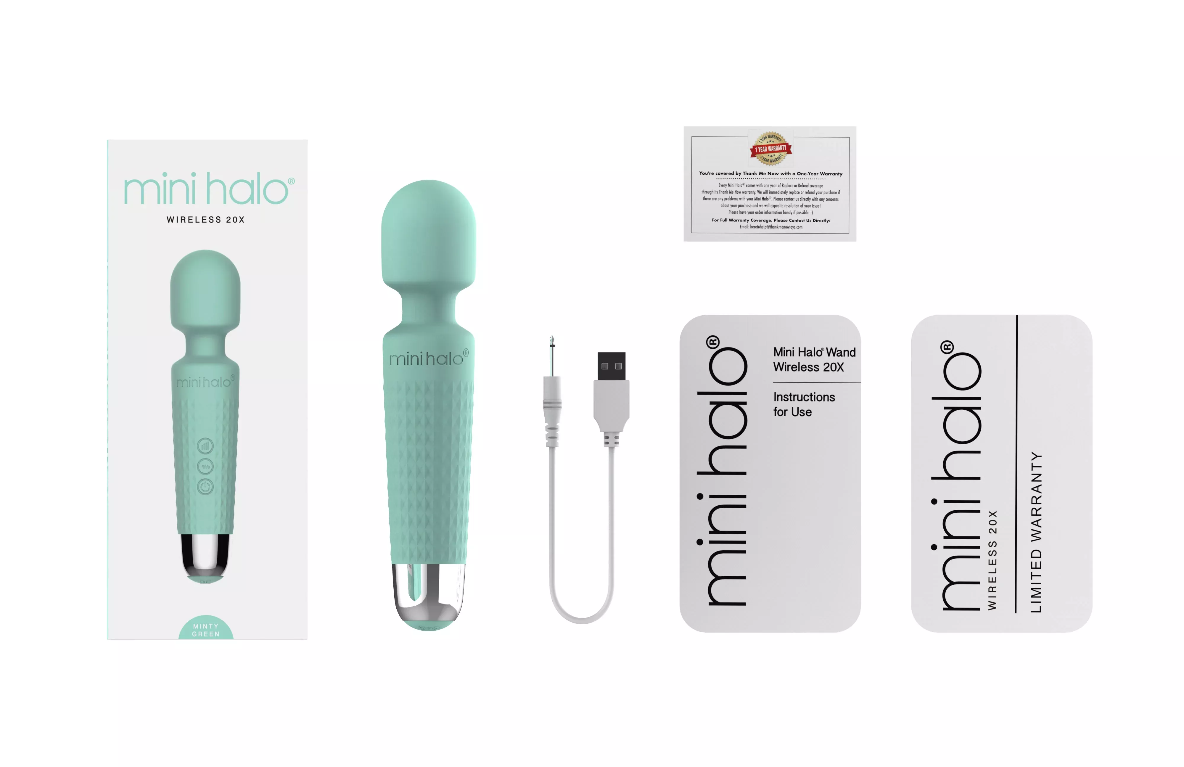 viben-mini-halo-compact-wand-vibrator-in-minty-green Viben Mini Halo Compact Wand Vibrator in Minty Green