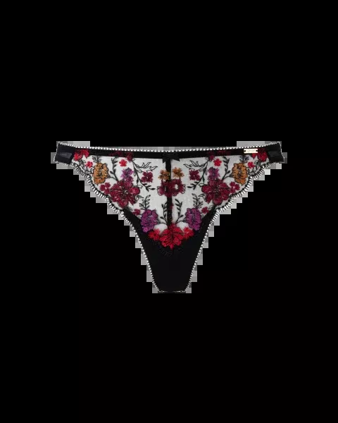 VIP Bouquet Thong - Black/Red -