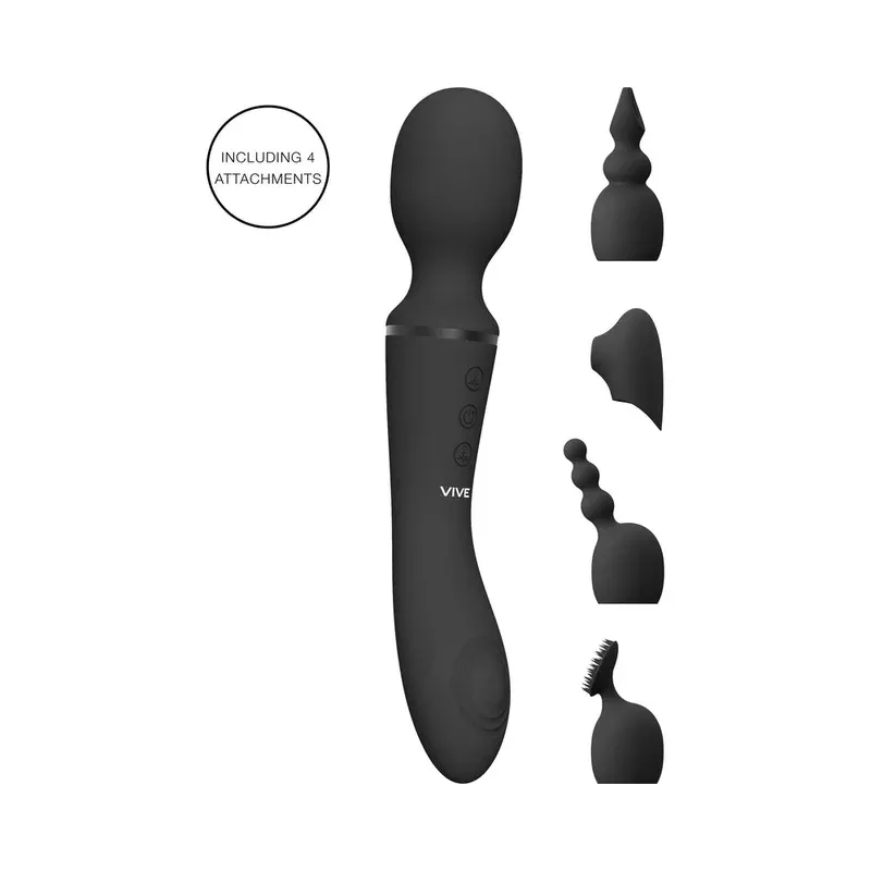 vive-nami-rechargeable-pulse-wave-double-ended-silicone-wand-with-interchangeabl Vive - Nami Rechargeable Pulse-wave Double-ended Silicone Wand With Interchangeable Sleeves - Purple