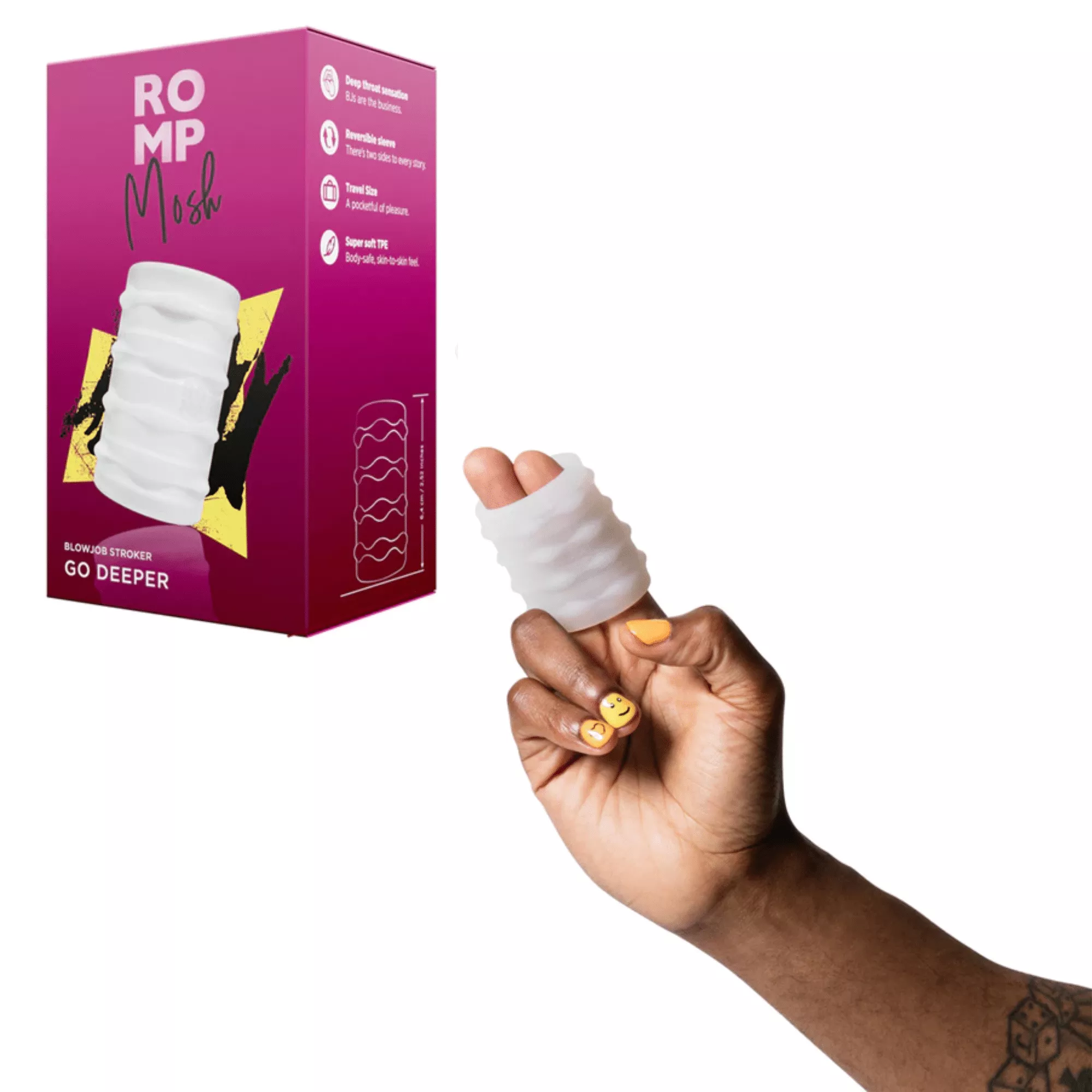 we-vibe-romp-mosh-compact-male-stroker-deep-throat-blow-job-masturbator-frost We-vibe ROMP Mosh Compact Male Stroker Deep Throat Blow Job Masturbator – Frost