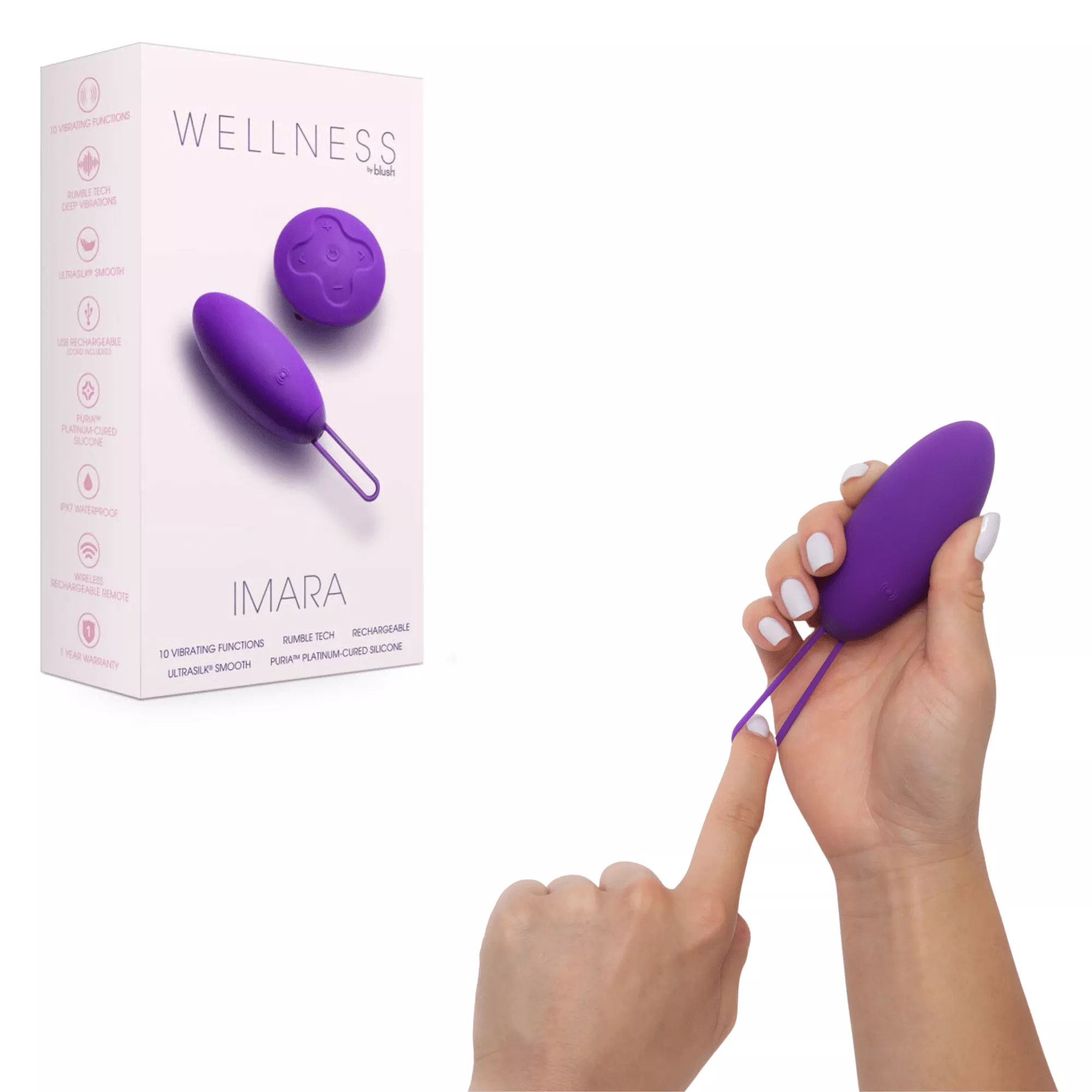 wellness-imara-vibrating-egg-bullet-vibrator-with-remote-control-purple Wellness Imara Vibrating Egg Bullet Vibrator With Remote Control – Purple