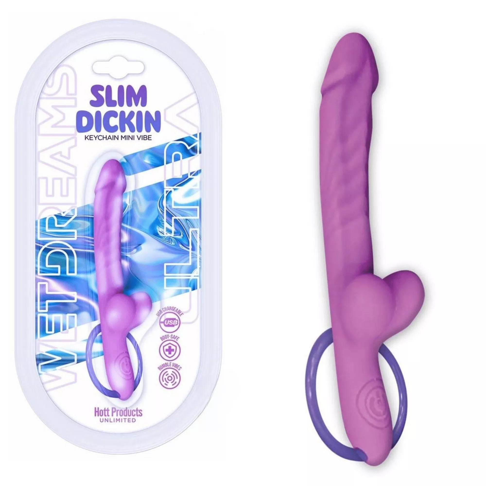 wet-dreams-slim-dickin-rechargeable-silicone-vibrator-with-balls-lavender Wet Dreams Slim Dickin Rechargeable Silicone Vibrator with Balls – Lavender