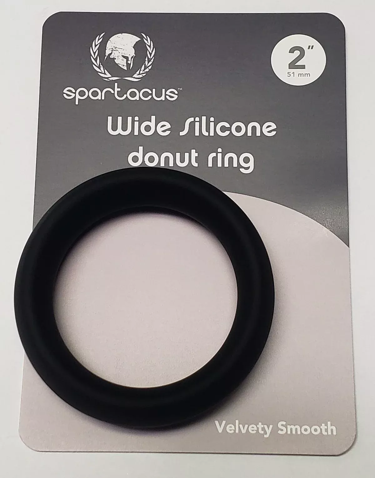 Wide Silicone Donut Ring Black 2 ''