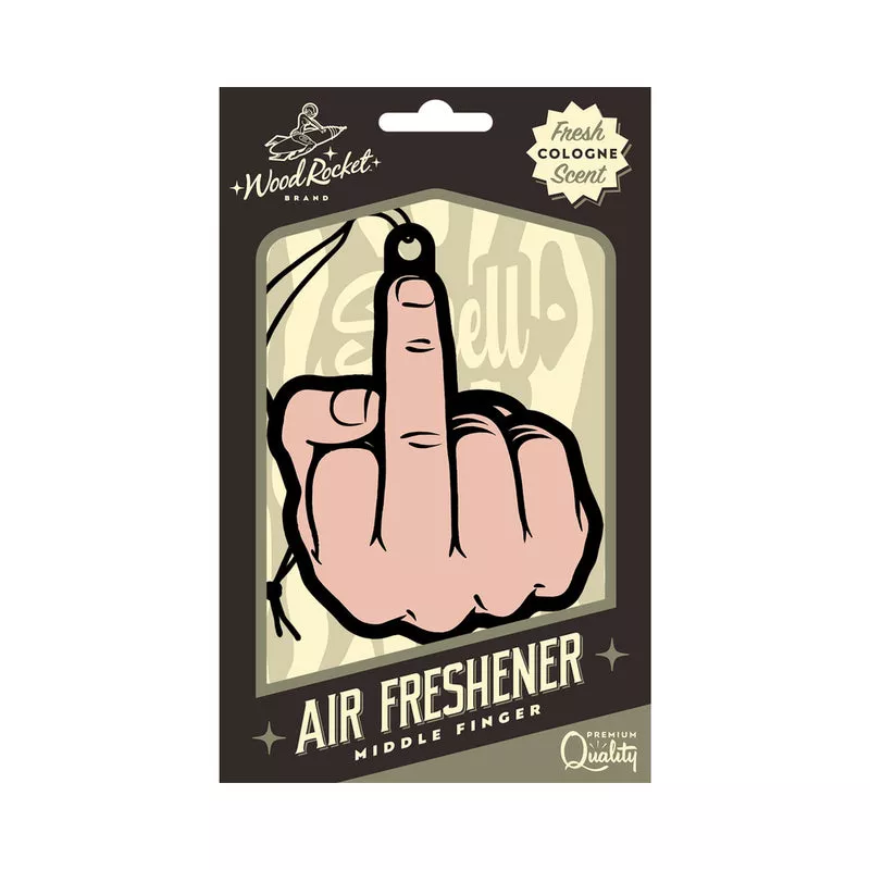 wood-rocket-air-freshener-middle-finger-peach Wood Rocket Air Freshener Middle Finger Peach