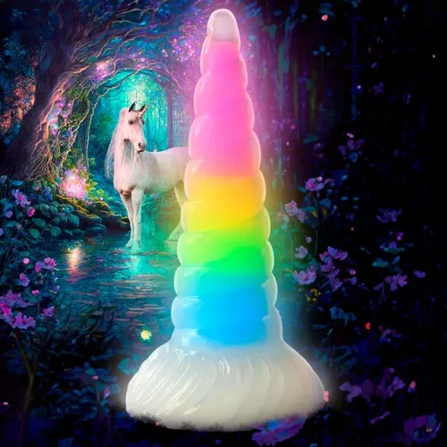 xr-brands-creature-cocks-uni-glow-in-dark-silicone-dildo XR Brands Creature Cocks Uni-Glow in the Dark Silicone Dildo