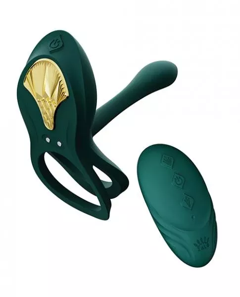 zalo-bayek-vibrating-couples-ring-w-remote-turquoise-green Zalo Bayek Vibrating Couples Ring W/remote - Turquoise Green