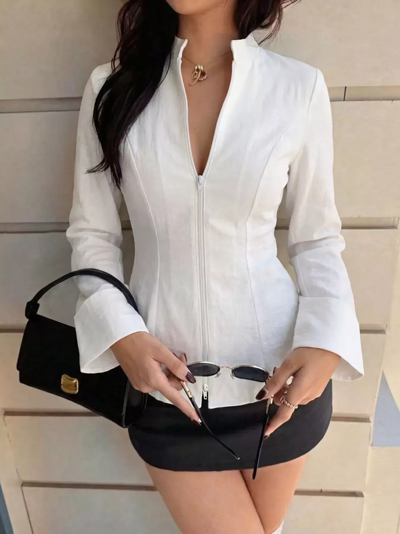 zip-up-long-sleeve-top Zip Up Long Sleeve Top