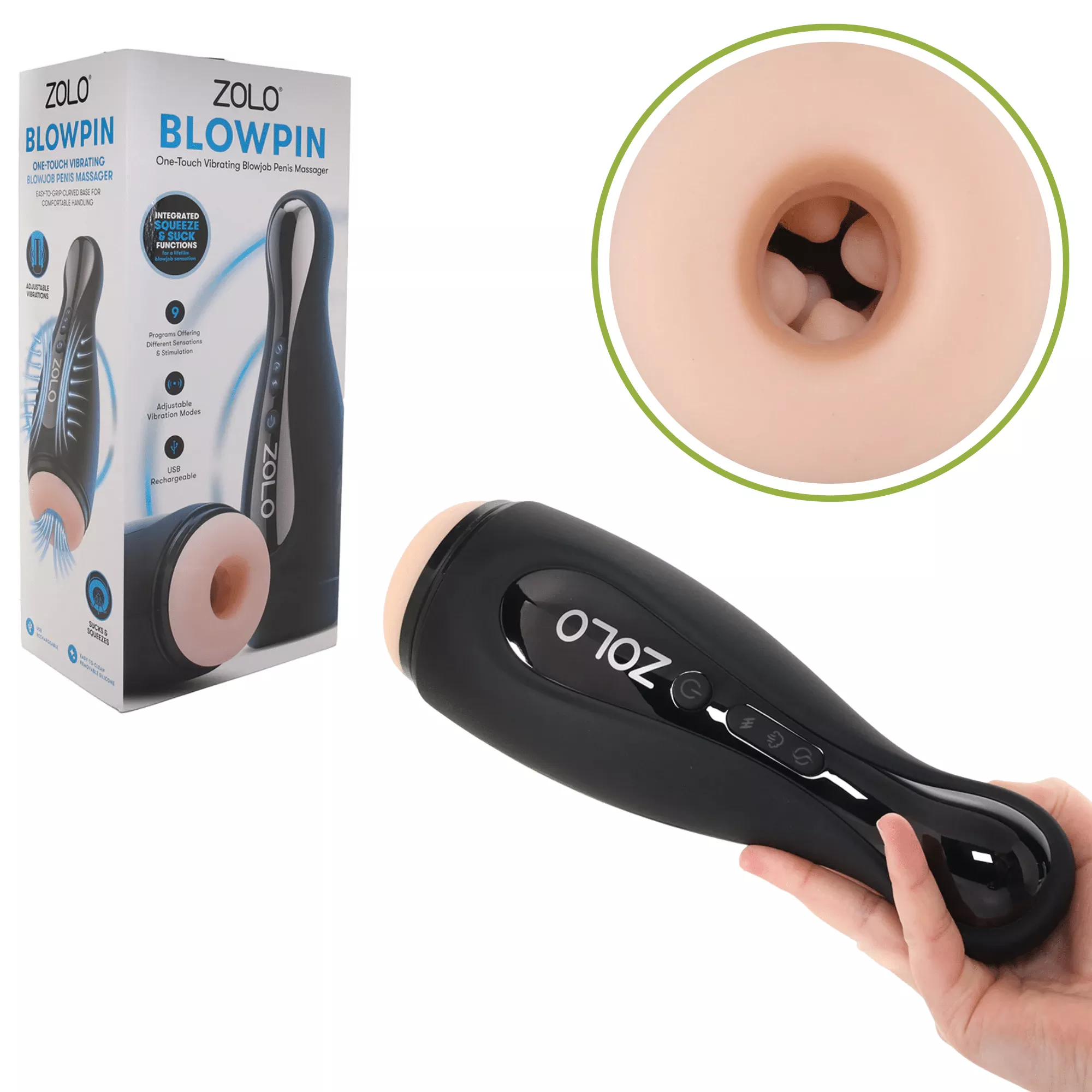 zolo-blowpin-rechargeable-lifelike-textured-stroker-multi-function-vibrating-mas Zolo Blowpin Rechargeable Lifelike Textured Stroker Multi-function Vibrating Masturbator – Black